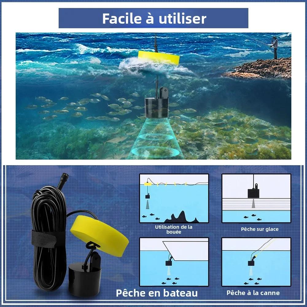 Sonar portable pêche Erchang XF03 100m 45 degrés alarme échosondeur transducteur lac mer