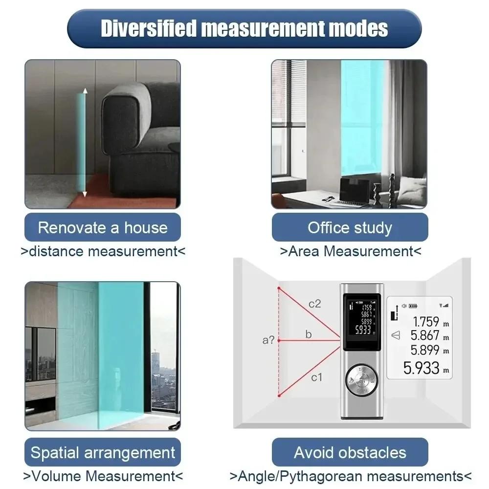 Mini télémètre laser portable - Mesure d'angle et distance pour pêche précise et construction