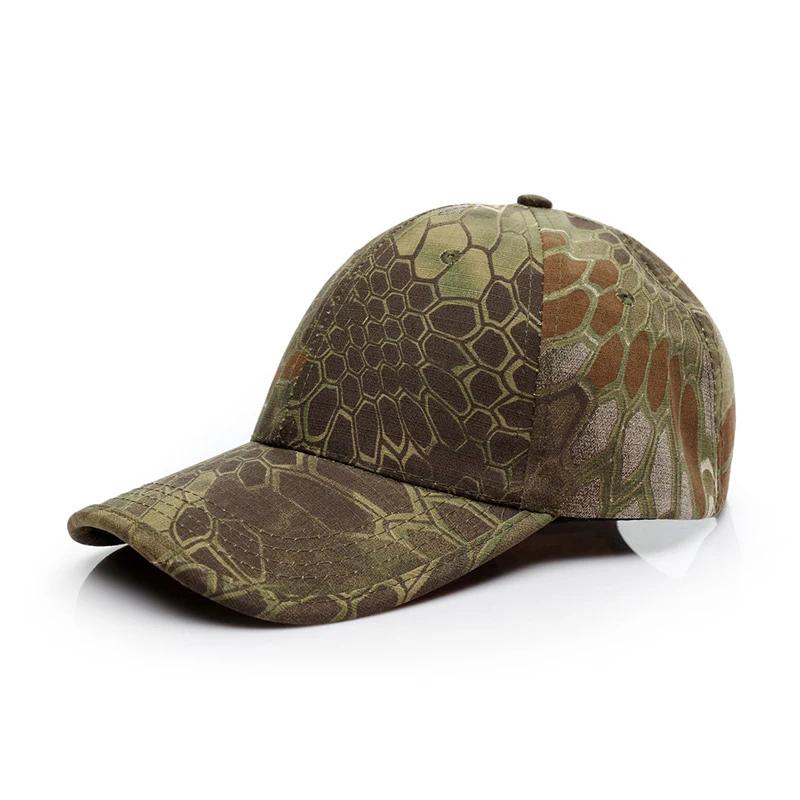 Casquette camouflage personnalisable logo pêche - Chapeau baseball ajustable jungle tactique randonnée