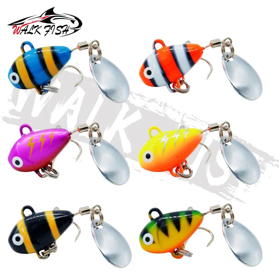 Mini VIB métal WALK FISH avec cuillère 10g - Leurre vibrant crankbait pour pêche en eau peu profonde