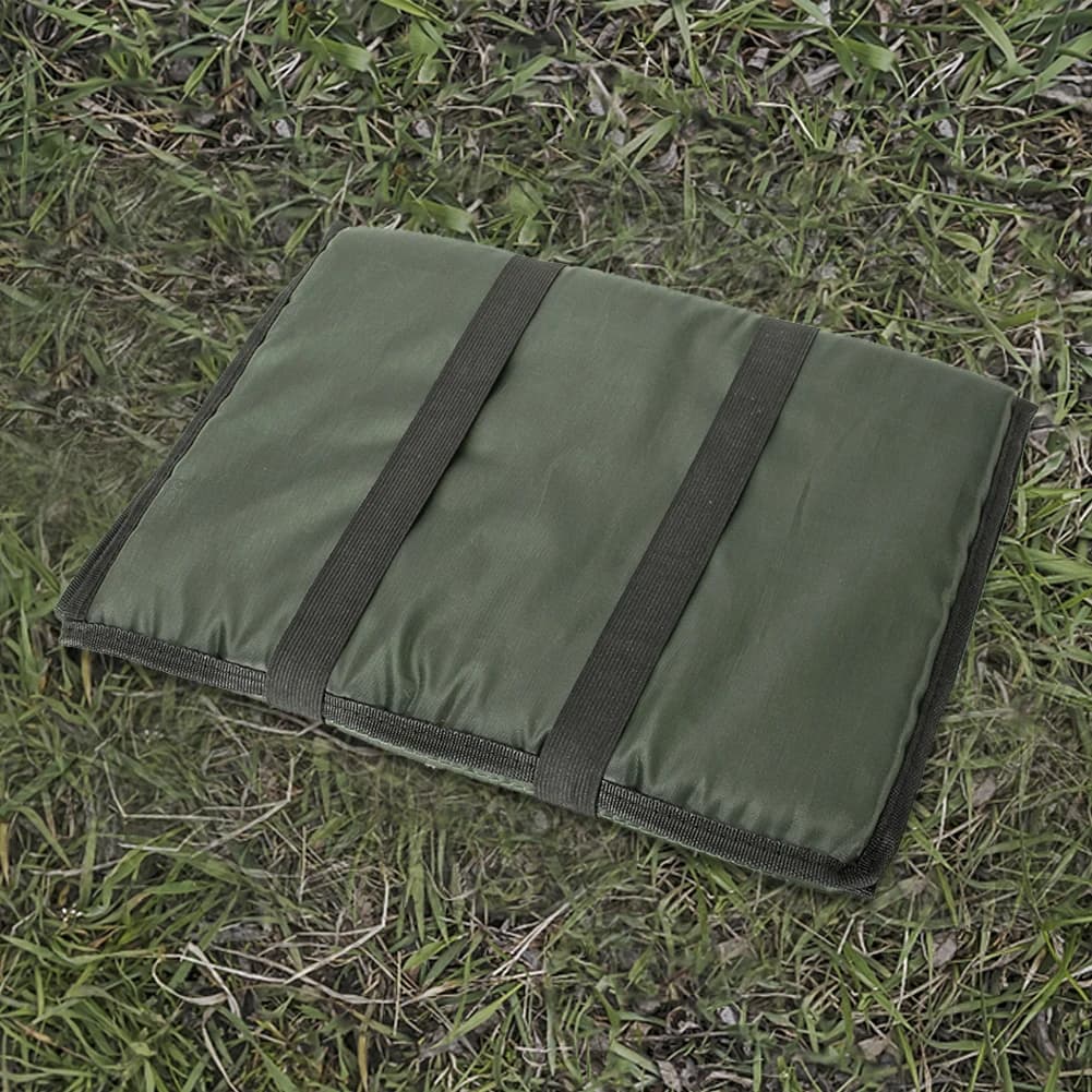 Tapis de pêche 3 couches pour carpes jaune - Coussin éponge confortable et respirant extérieur