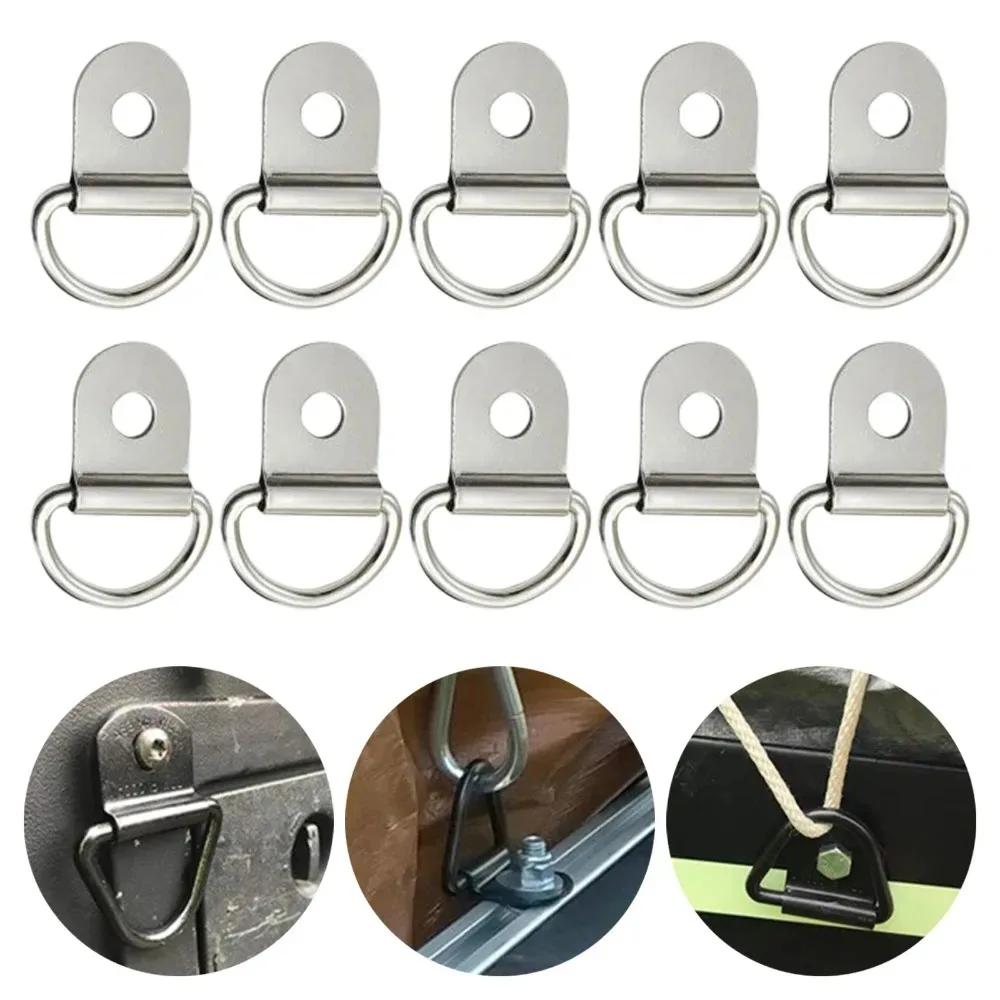 10 anneaux D en fer pour arrimage cargaison voiture bateau - Accessoires pêche transport