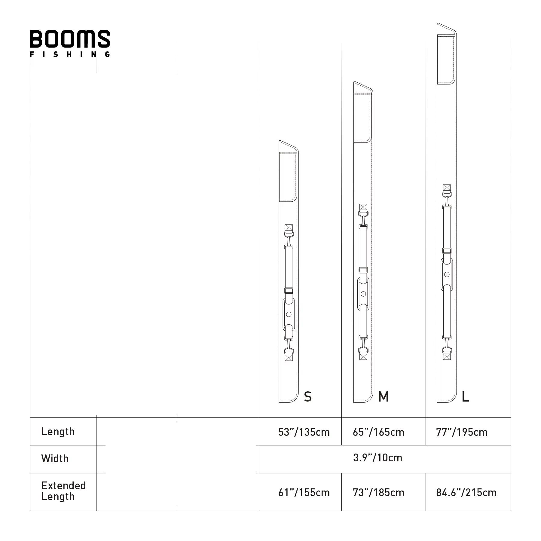 Sac pour cannes de pêche Booms Fishing PB3 étui de rangement 130 à 215 cm pliable pour outils de pêche