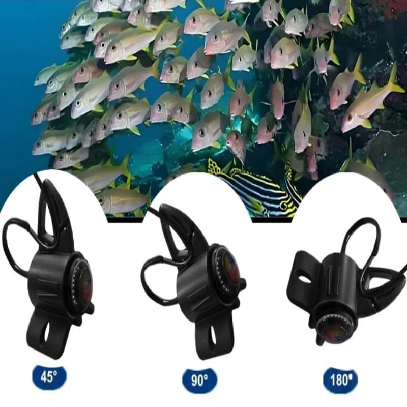 Caméra de pêche sous-marine 5 pouces avec alarme visuelle et signal AHD numérique ultra clair pour détection poissons