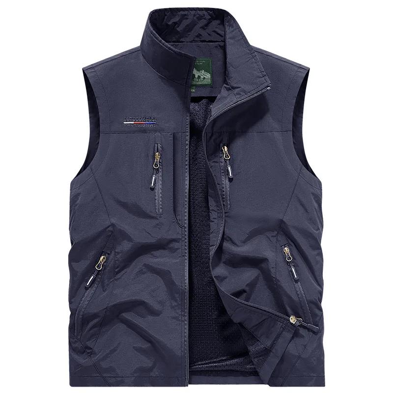 Veste cargo légère homme été sans manches mesh pour pêche randonnée sport qualité 5XL