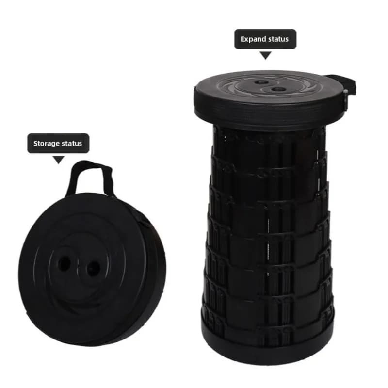 Tabouret télescopique pêche pliant portable pour attente file camping déplacement