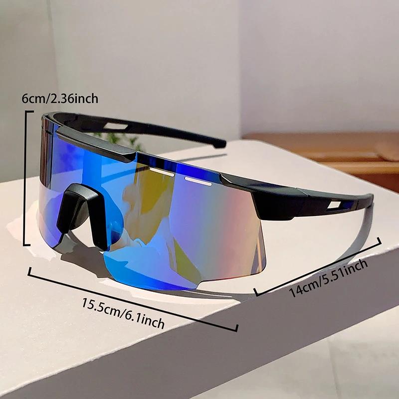 Lunettes monobloc sport pêche extérieur - Protection UV miroir oversize vélo cyclisme