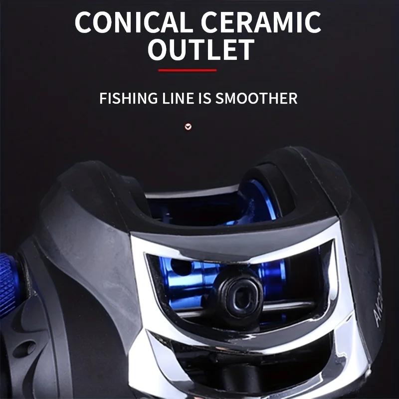 Moulinet baitcasting BILLINGS AK Series 7.2:1 ratio élevé pour pêche eau douce et mer