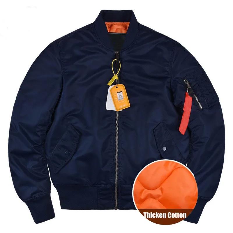 Veste MA1 bomber pour pêche hivernale - Ouate épaisse - Automne hiver - Homme