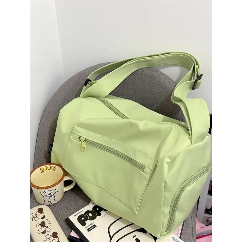 Grand sac bandoulière tote pour pêcheuse - Sac messenger canvas tendance 2024 pratique pour le sport