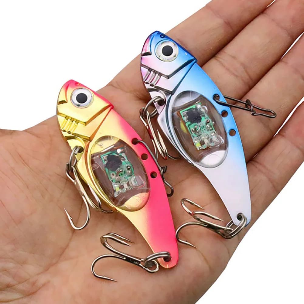 Leurres plombés LED vibrants pour pêche mer jigging calmar lumière clignotante appât poissons