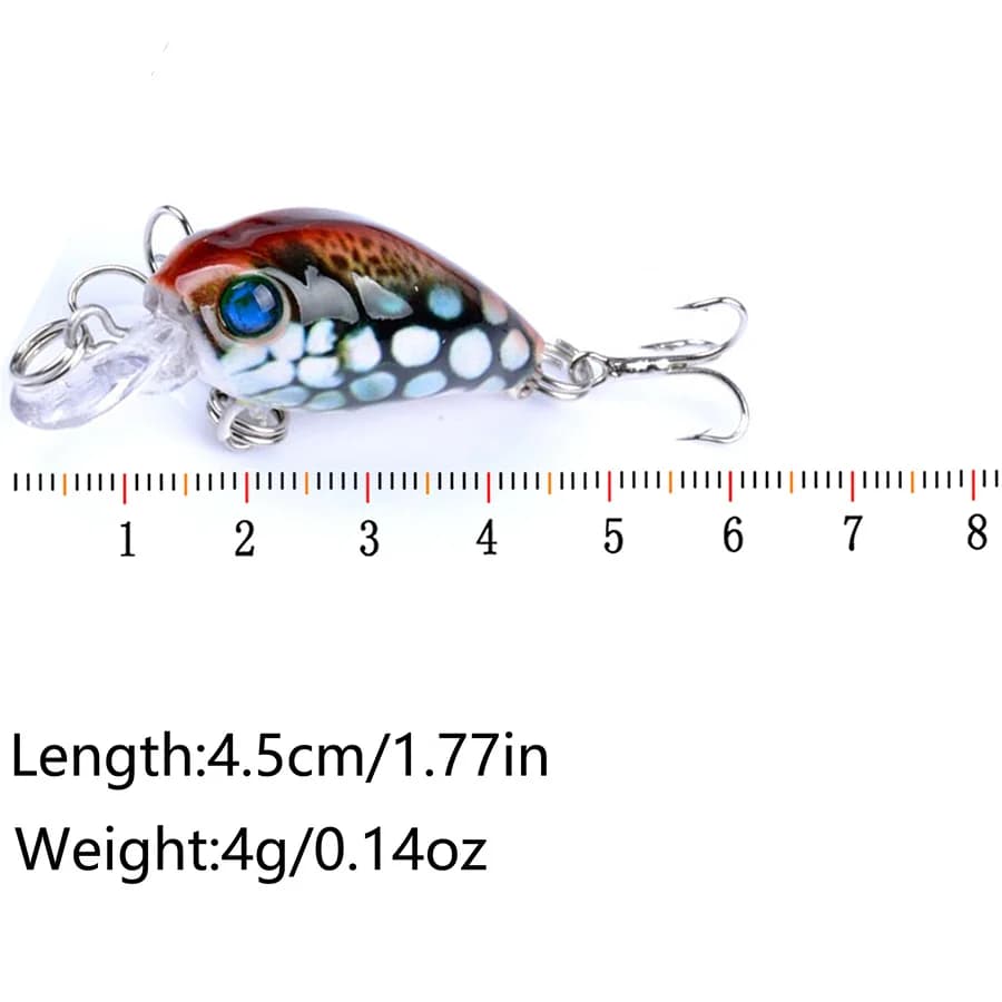 Kit 6pcs crankbaits flottants topwater pour pêche trolling - wobblers durs brochet black bass carpe