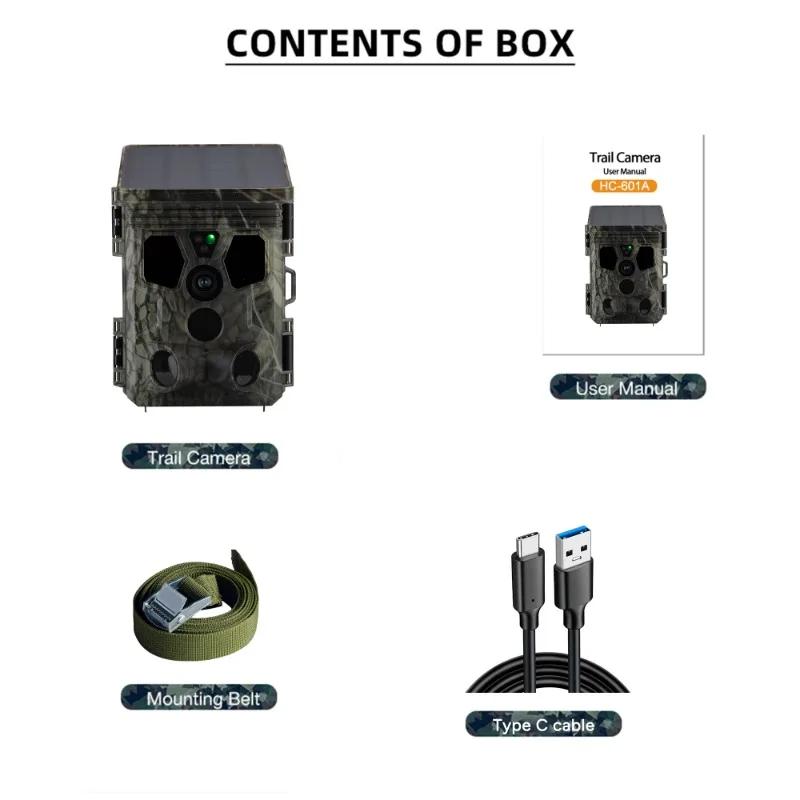 Suntekcam 50MP 4K solaire étanche vision nocturne déclenchement 0.3s pour surveillance pêche