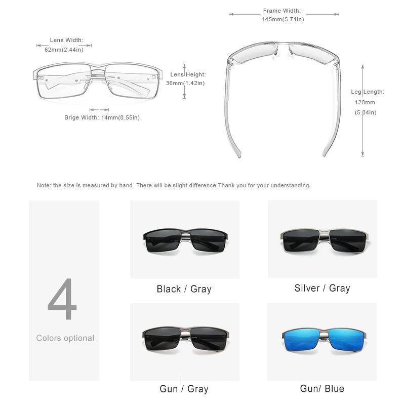 Lunettes de soleil polarisées KINGSEVEN pour pêche homme - UV400 qualité supérieure rectangle confortable