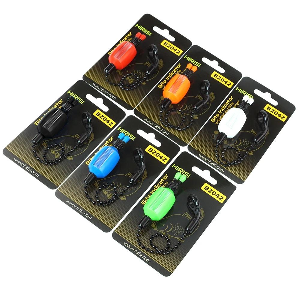 Swingeurs Hirisi B2042 pour pêche carpe - Indicateurs 5 couleurs avec clips sécurisés pour ligne
