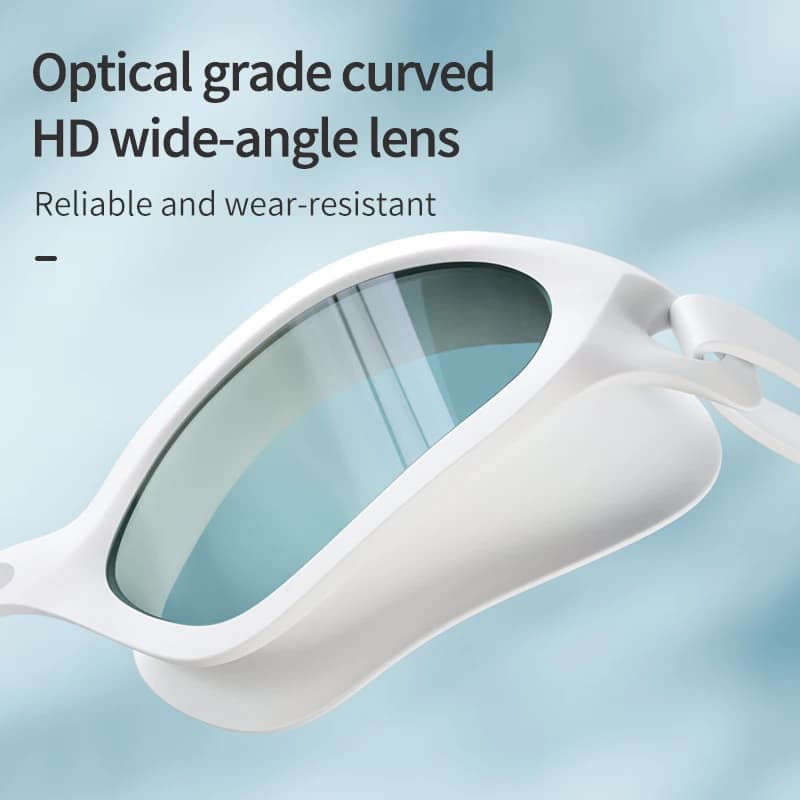 Lunettes de natation COPOZZ anti-buée UV professionnelles - Vision claire ajustable pour adultes