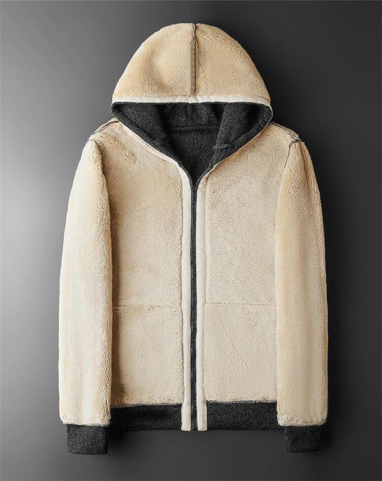 Veste laine mouton pêche hivernale - Isolation naturelle pour pêche par grand froid