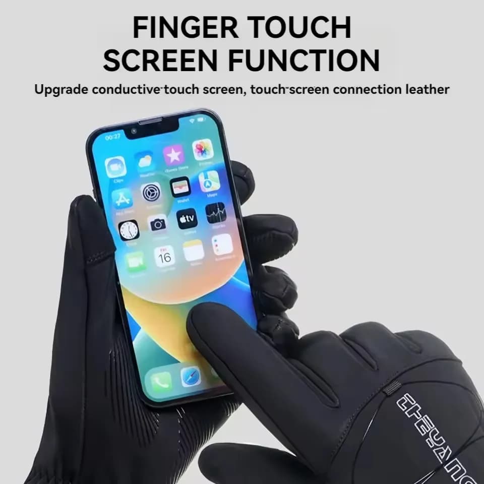 Gants ski vélo hiver homme femme - Gants épais étanches windproof touchscreen pour sports d'hiver