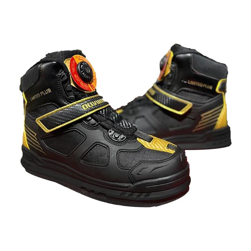 Nouvelles bottes de pêche en caoutchouc Outdoor noires, semelle en feutre imperméable et respirante pour pêche à la mouche