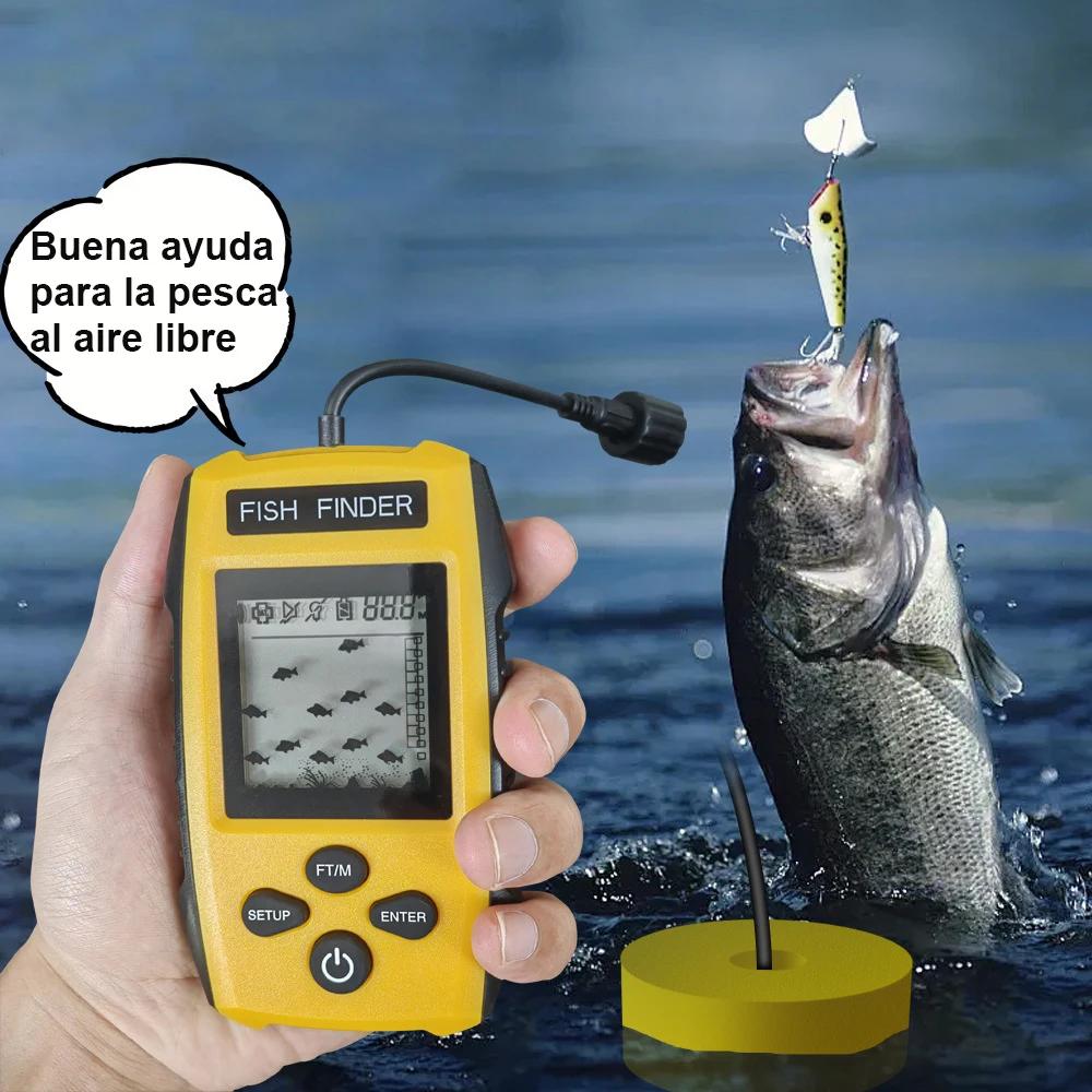 Détecteur de poissons sonar filaire portable 0.6-100M avec sensibilité ajustable multi-modes pêche