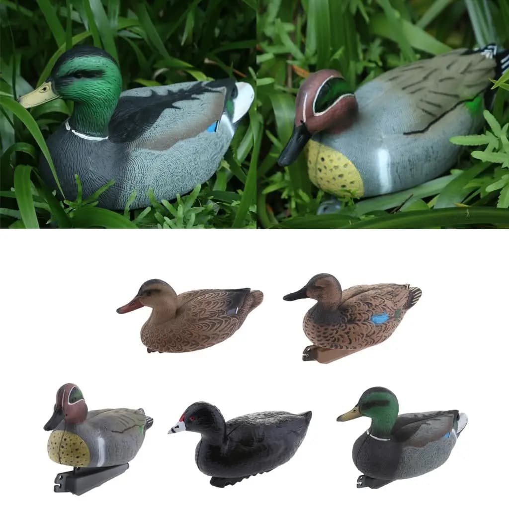 Leurre de canard flottant en plastique à 5 options - Répulsif à oiseaux et décoration de jardin