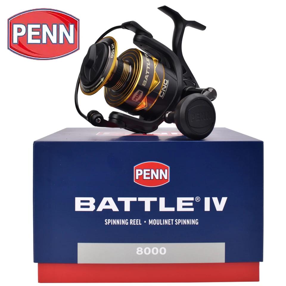 Moulinet spinning PENN BATTLE 4 3000-8000, corps métal, 5+1 roulements - Pêche sportive mer