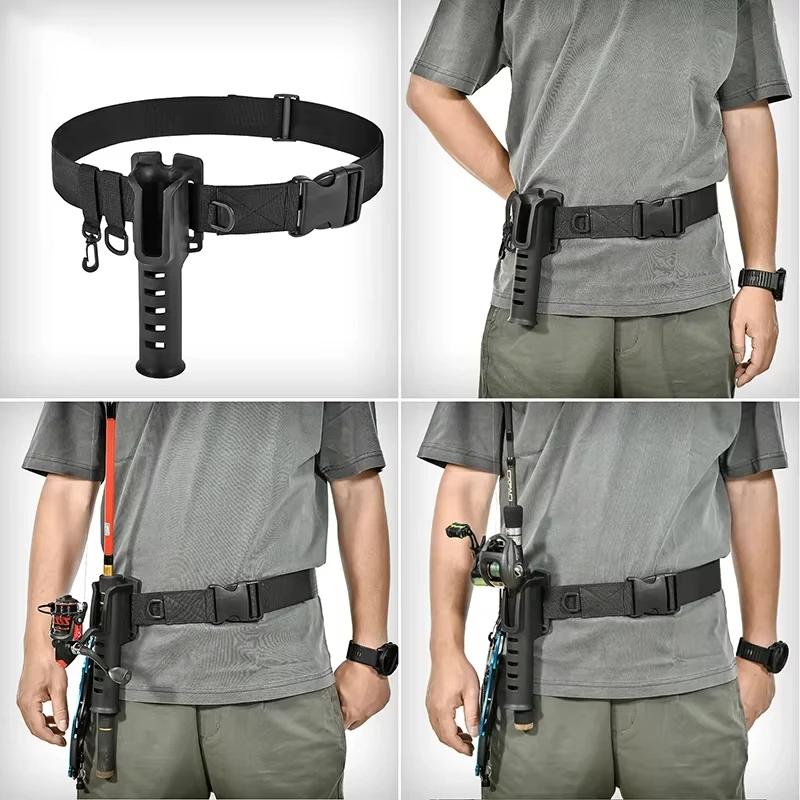 Porte-canne réglable et portable avec ceinture - Accessoire de pêche pratique pour les sessions en extérieur