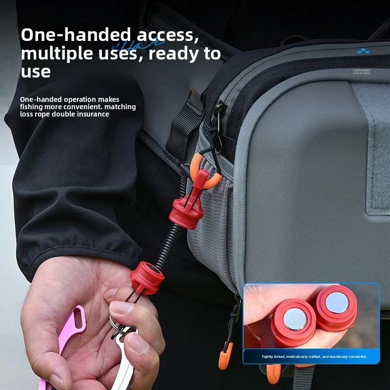 Attache magnétique pêche multifonction outil pêcheur avec crochet et mousqueton montagne