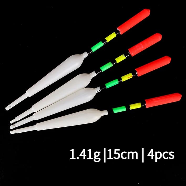 Set 15 flotteurs de pêche verticaux avec élastiques tailles et couleurs variées pour matériel de pêche