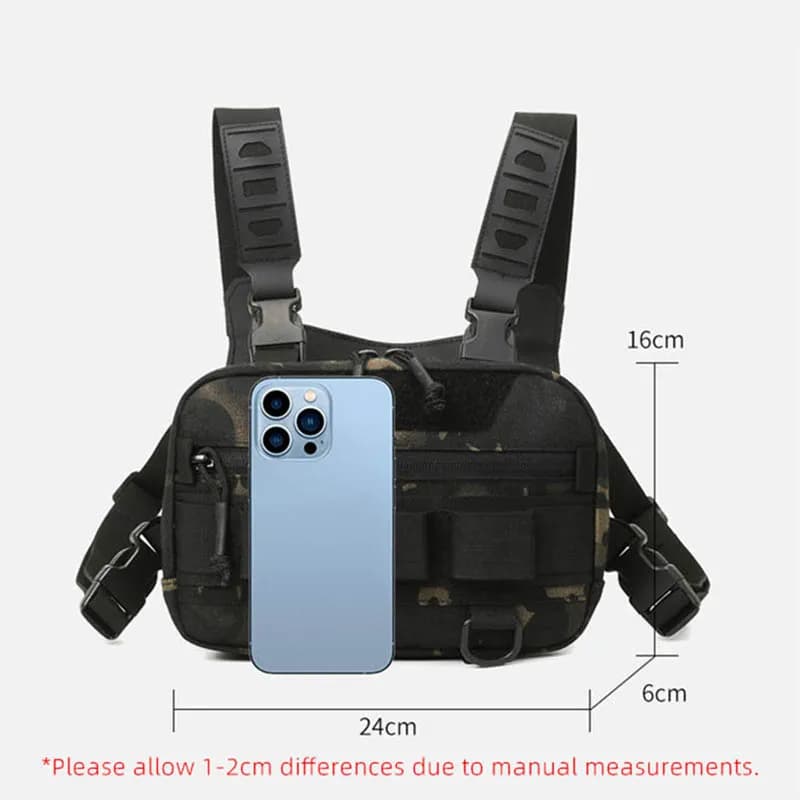 Sac poitrine étanche homme pour pêche et outdoor - Sac à dos tactique pour randonnée, vélo et camping