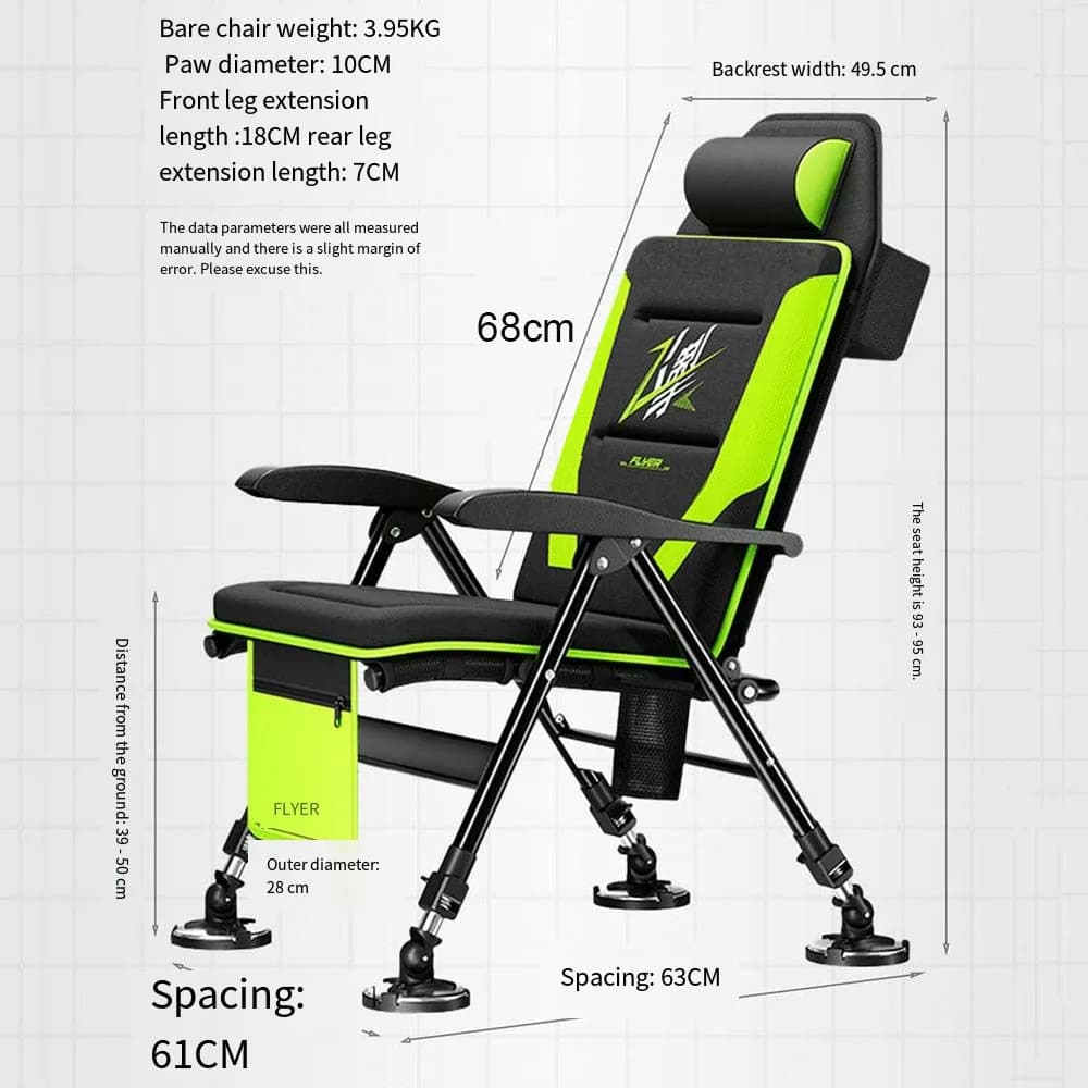 Chaise de pêche portable européenne pliable pour pêcheurs nomades design ergonomique confortable
