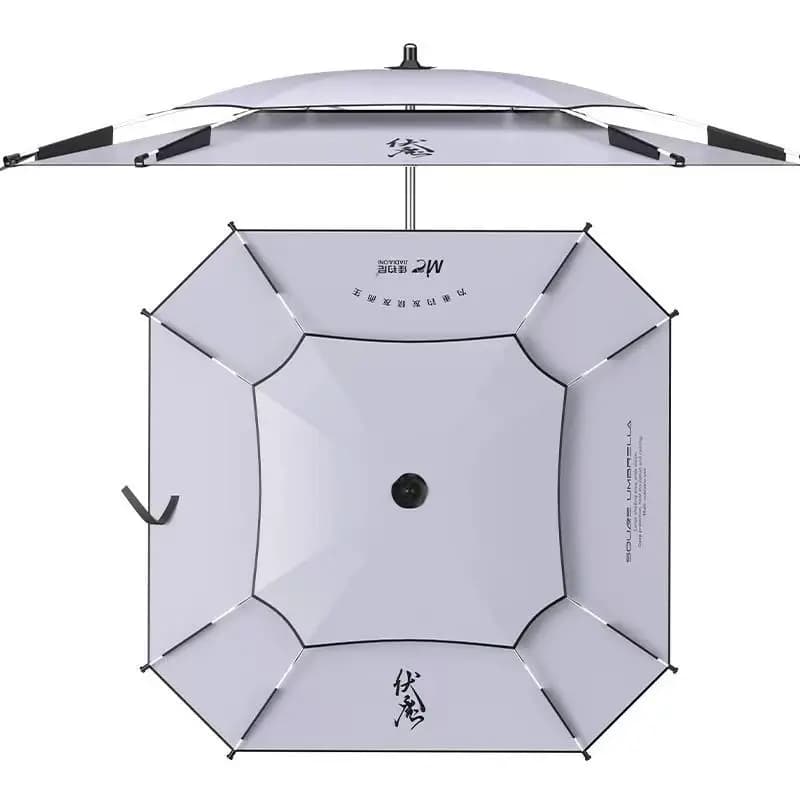 Parapluie pêche carré nouvelle collection 2025 protection solaire camping pêche sauvage