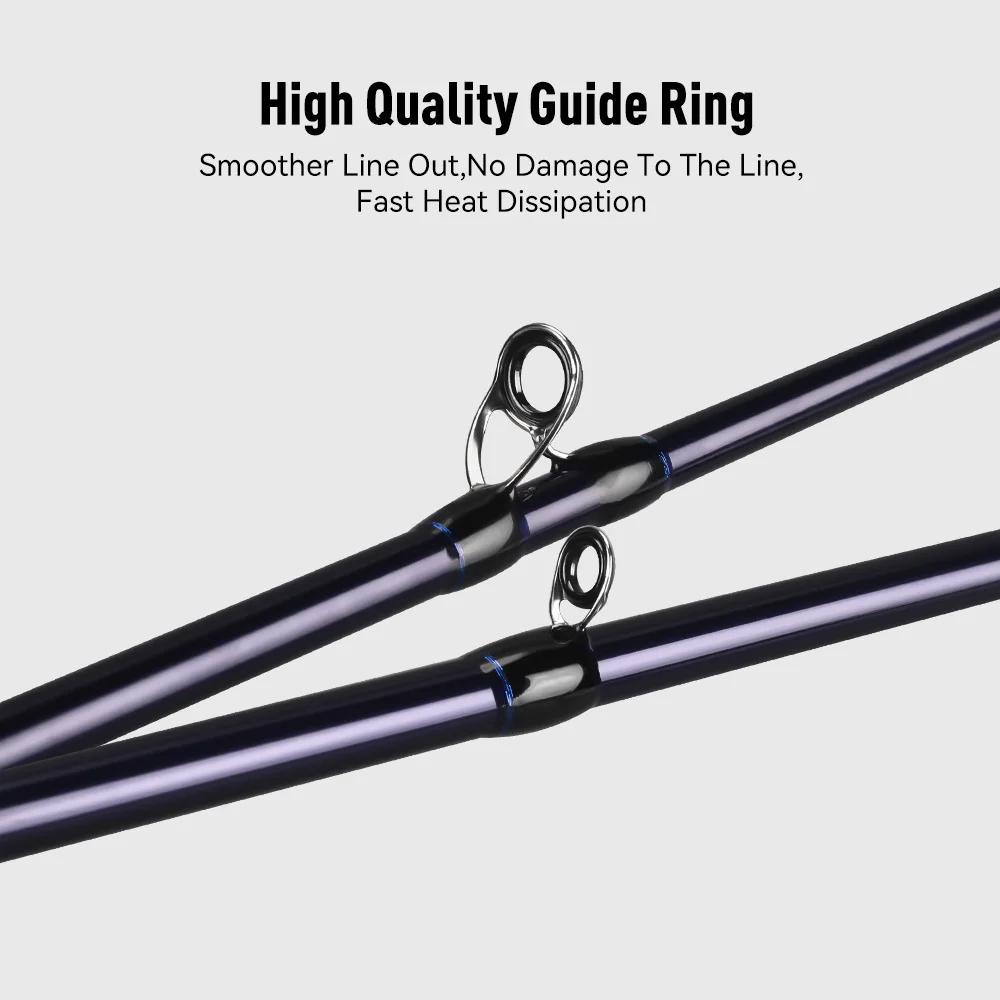 Canne coup de vent Yoofish 1.45m/1.75m carbone léger pour pêche au calmar - Pointe titane 65g/72g