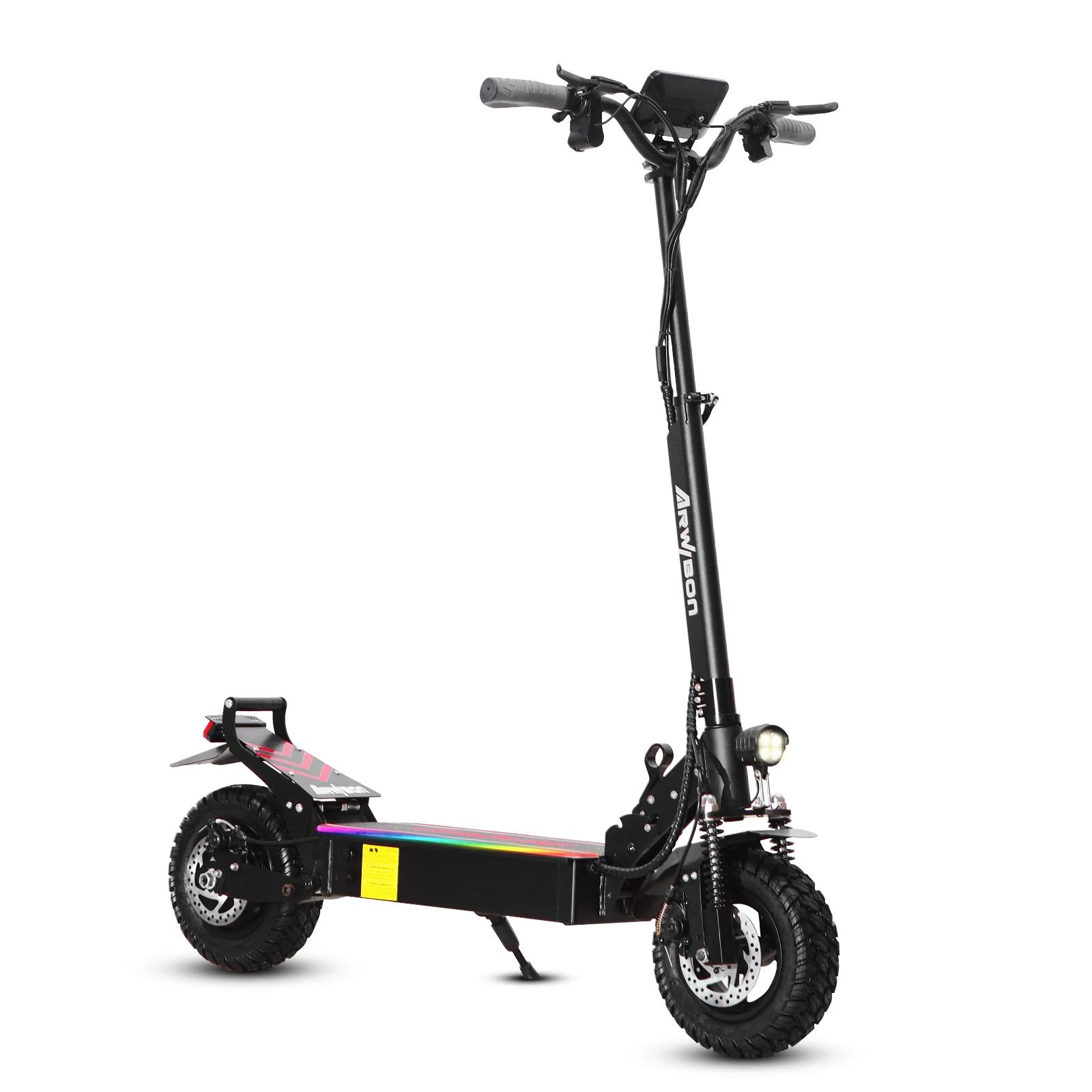 Trottinette électrique Arwibon Q30 2500W pour pêche - 30 MPH pliable tout-terrain 11 pouces