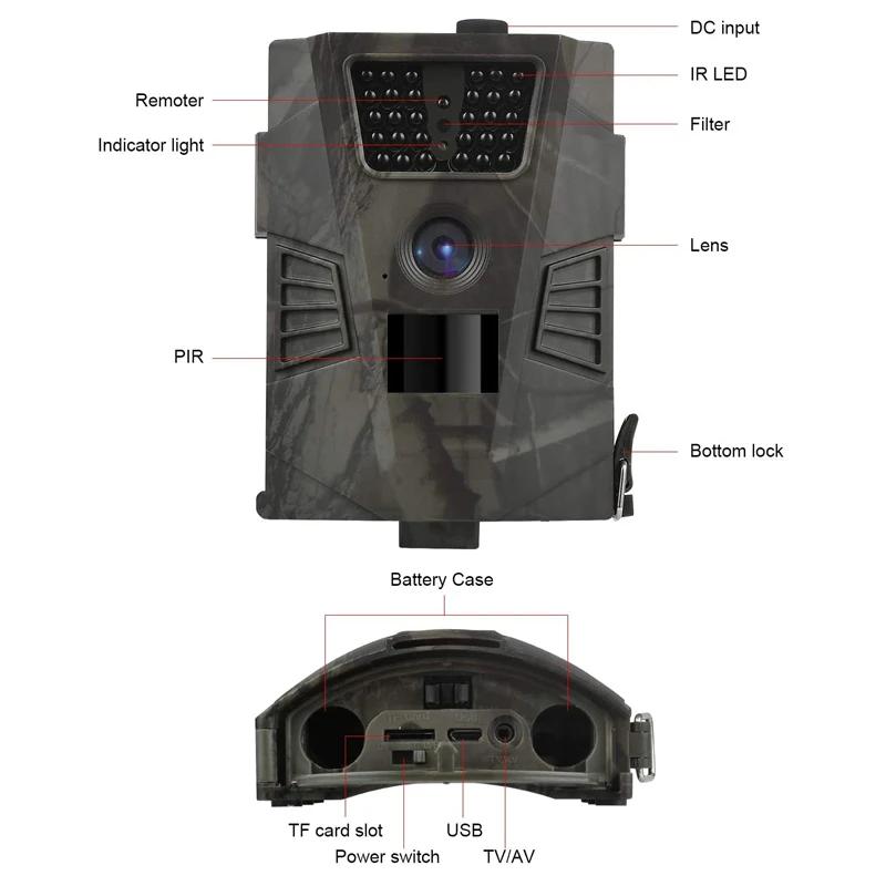 Caméra trail 12MP 1080P étanche IP65 pour observation faune chasse pistage animaux sauvages