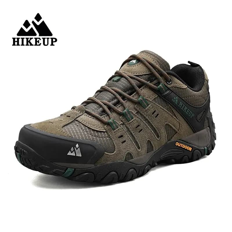 Chaussures de randonnée homme en cuir suédé - Chaussures tactiques résistantes pour trekking et chasse