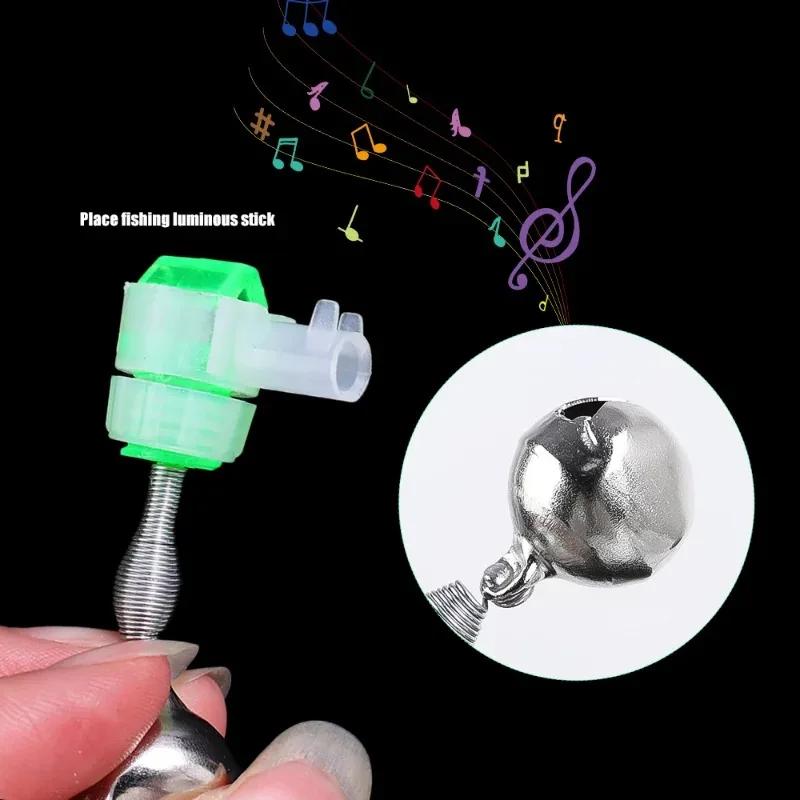 Cloche spirale pêche avec pince - Alarme morsure poisson clip canne signal sonore unique