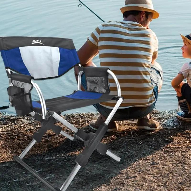 Fauteuil pliant BRS-D3A pêche camping plage - Chaise portable aluminium léger avec sacoche