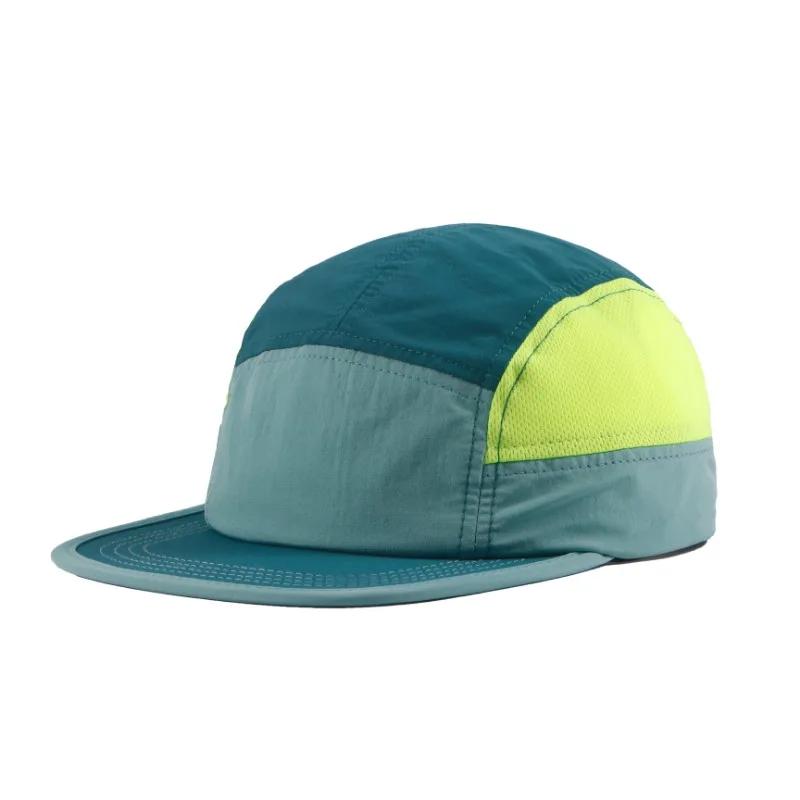 Casquette baseball personnalisable logo pêche - 5 panneaux à bord plat - Séchage rapide unisexe