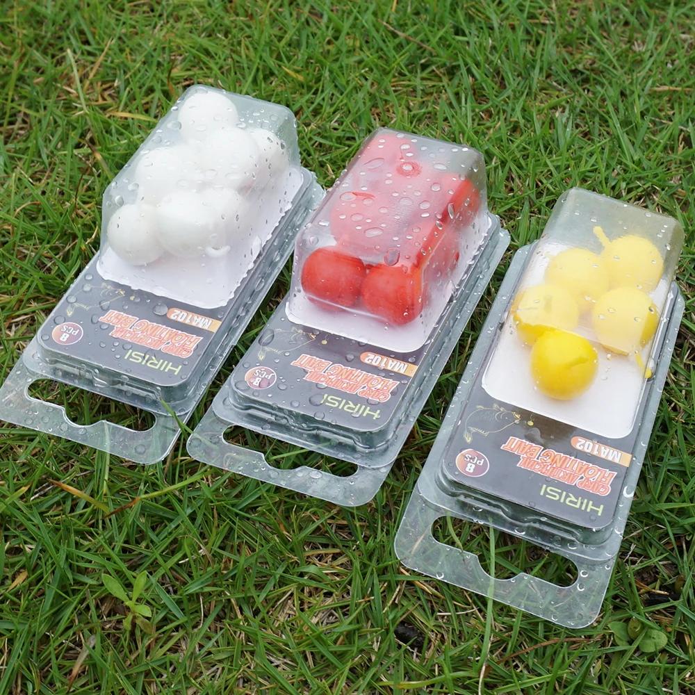 8 boules flottantes aromatisées maïs Hirisi - appâts souples en silicone pour pêche