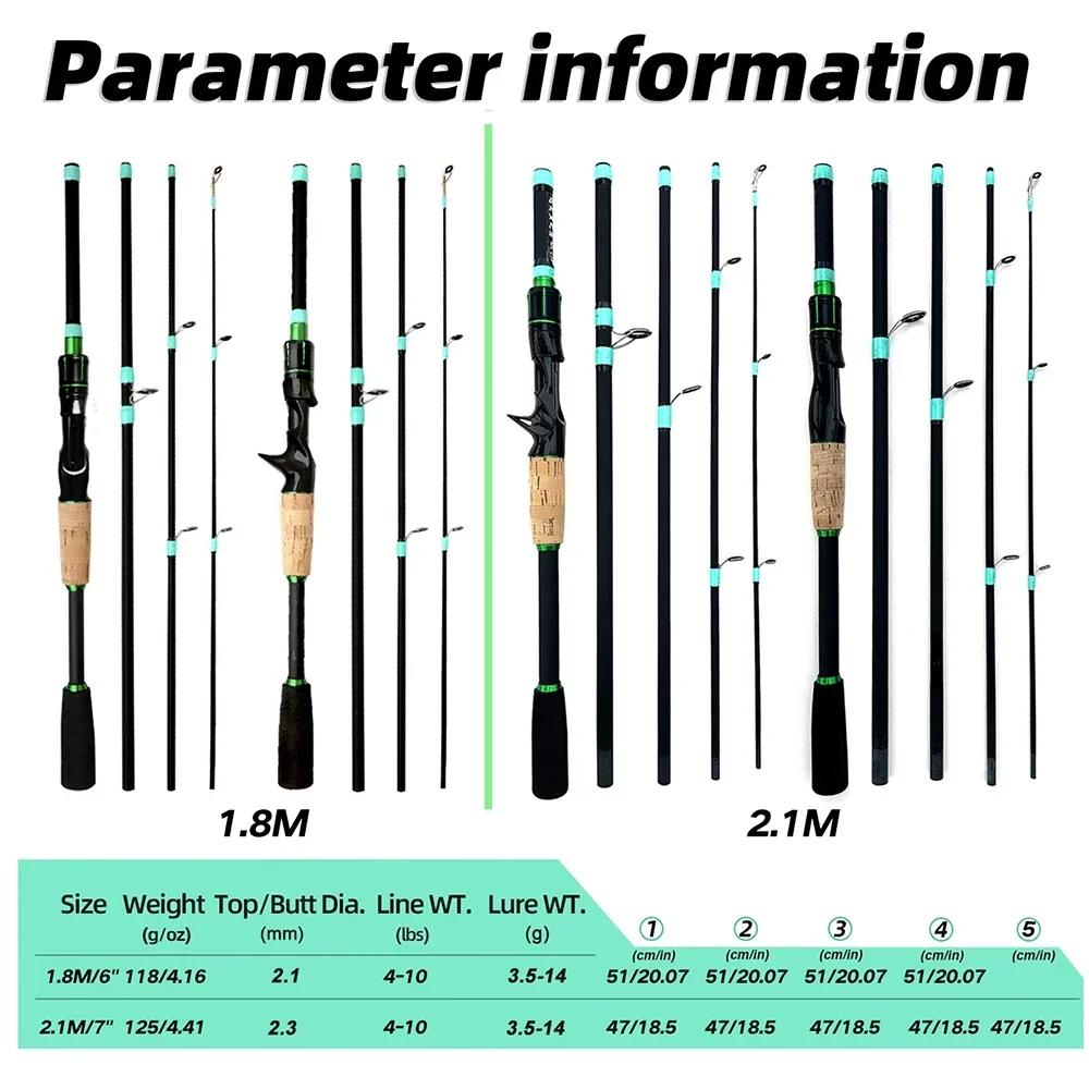 Canne à pêche ultralégère 18m pour truite et jigging - Modèle casting spinning ML tip 4/5 sections