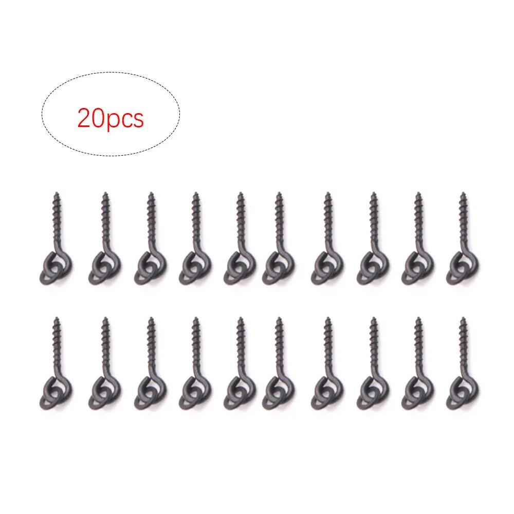 Vis à appâts pour pêche carpe - 20 pièces - Pour bouillettes pop-up et méthode feeder - Accessoires montages