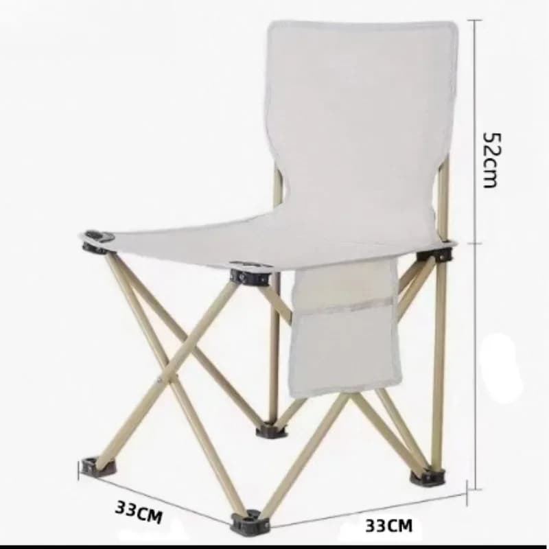 Chaise pliante portable pêche plage - Siège camping léger avec dossier pour activités extérieures