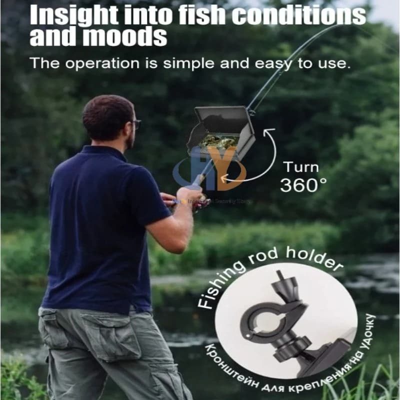 Caméra sous-marine finder pêche eau trouble visible 100m vision nocturne waterproof ultra-claire 4.3/5 pouces