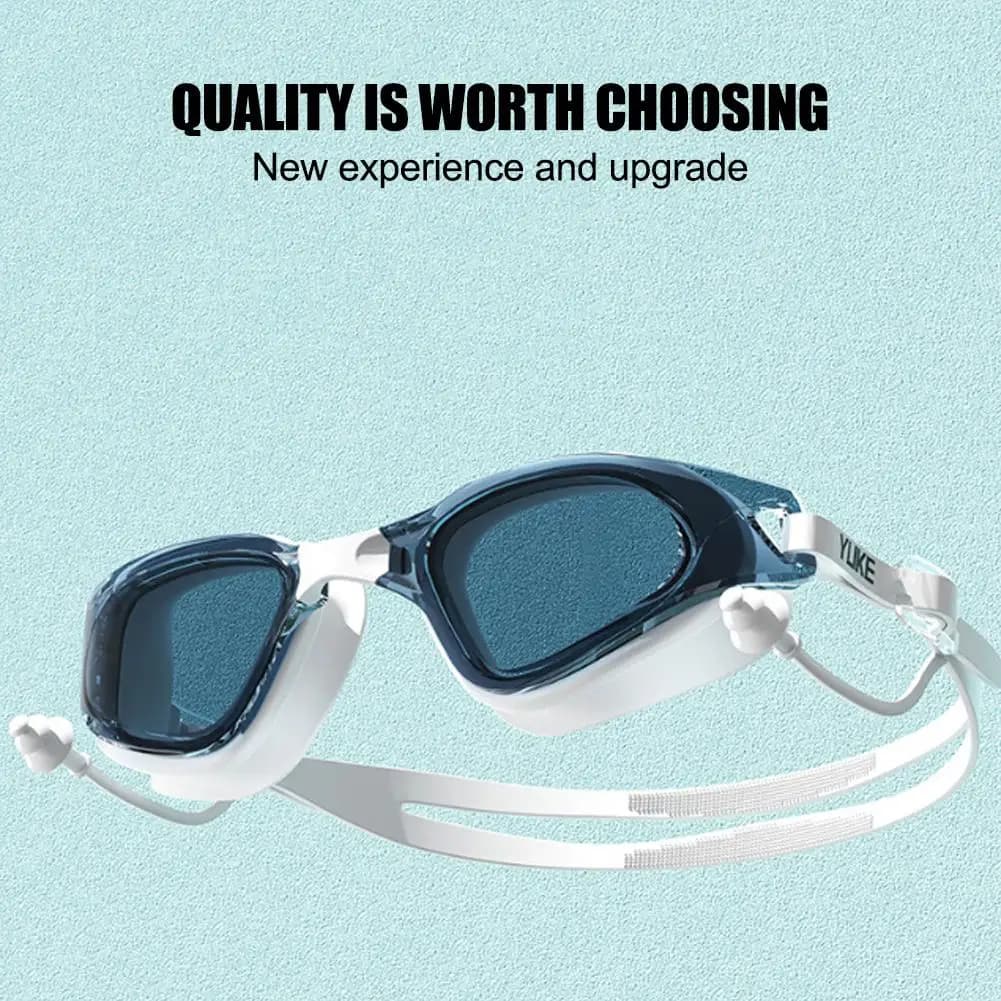 Lunettes de plongée HD anti-buée grand cadre - étanches avec bouchons d'oreilles ajustables Q2V3
