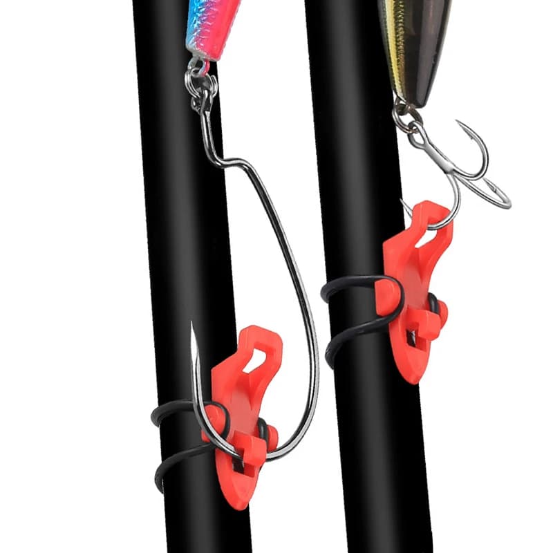 10 sets porte-leurres clips pour canne à pêche support hameçons et cuillers accessoires pêche