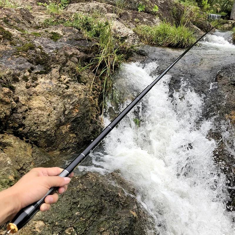 Canne à main télescopique super légère en fibre de carbone 3.6m à 7.2m - Pêche en rivière et ruisseau