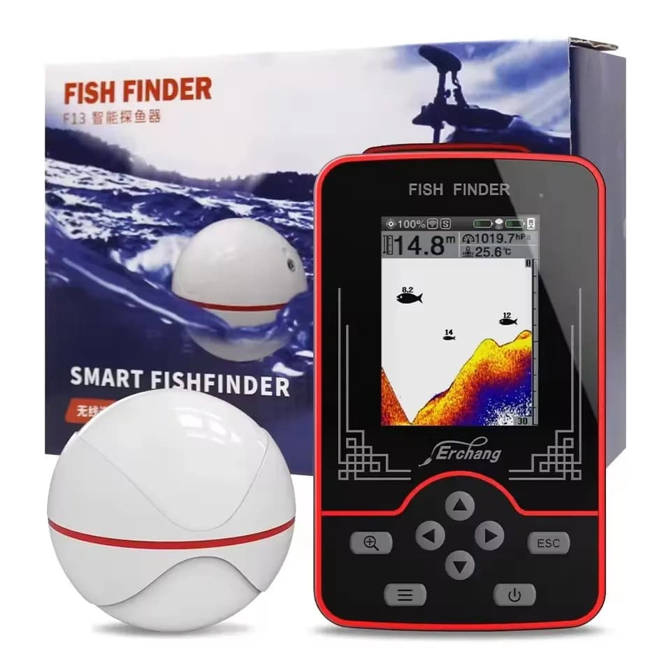Sonar de pêche sans fil 100M - Détecteur de poissons rechargeable avec sondeur 60M de profondeur
