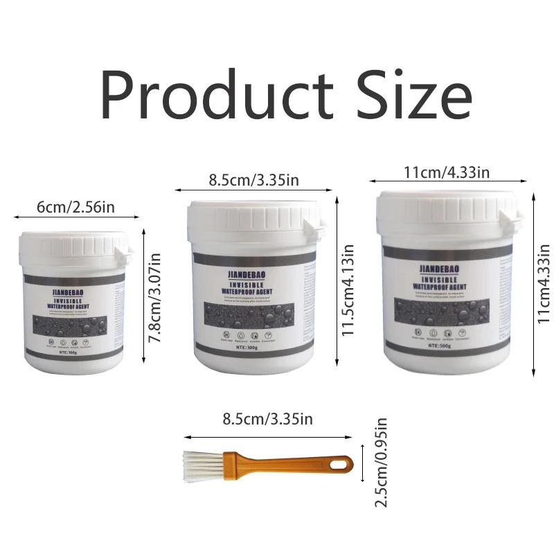 Agent imperméabilisant invisible 100g/300g/500g - Revêtement étanche pour réparation toilette et maison