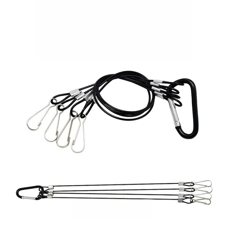 Kit de ligne Gang Rig pour leurres de canard - câble acier gainé PVC avec attaches rapides